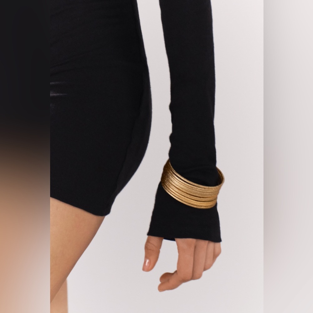 Zara Gold Bangle Bracelets NWT